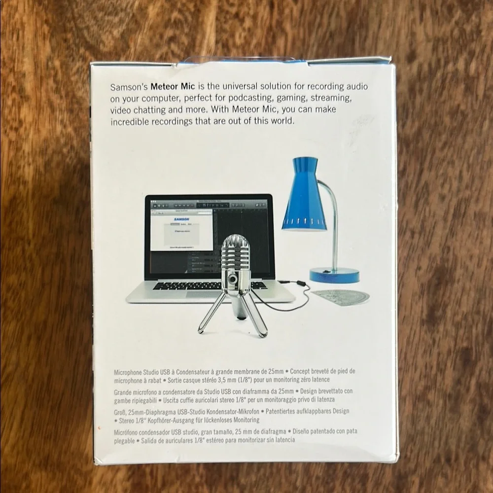 New Meteor Mic USB Studio Condenser Microphone - Silver